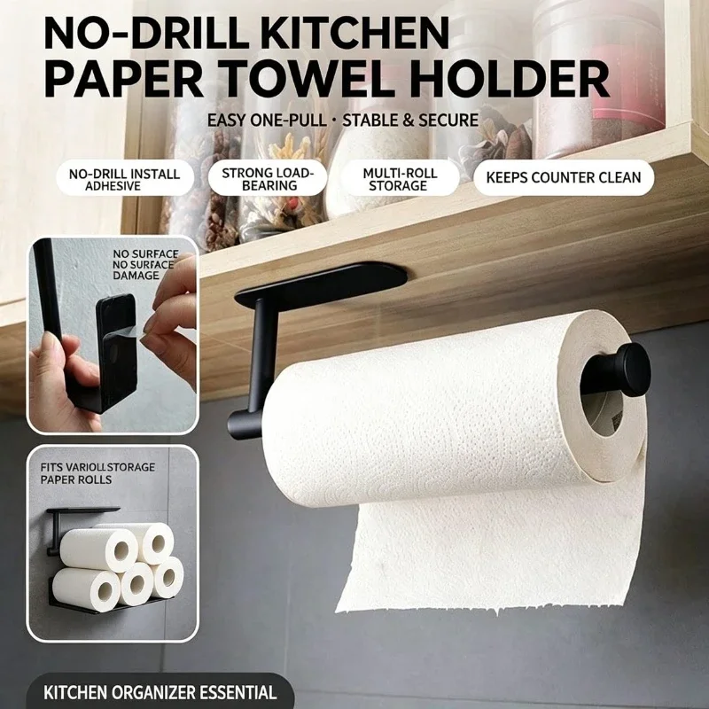 Kitchen Appliances Shelves - Porte-rouleau de papier, porte-serviettes, étagère suspendue,