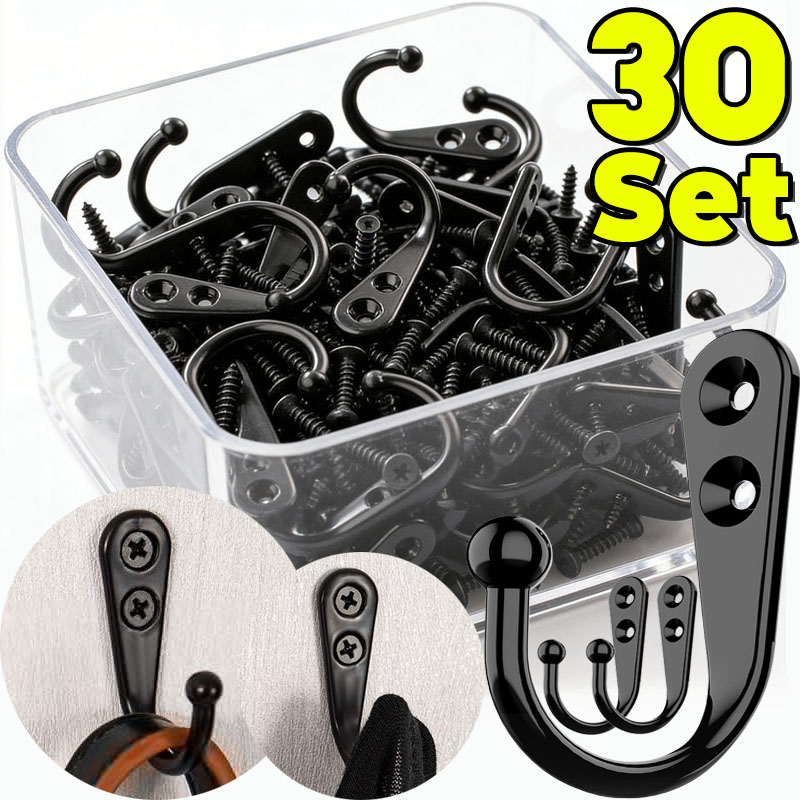 Kitchen Appliances Shelves - Crochets en métal noir avec vis,