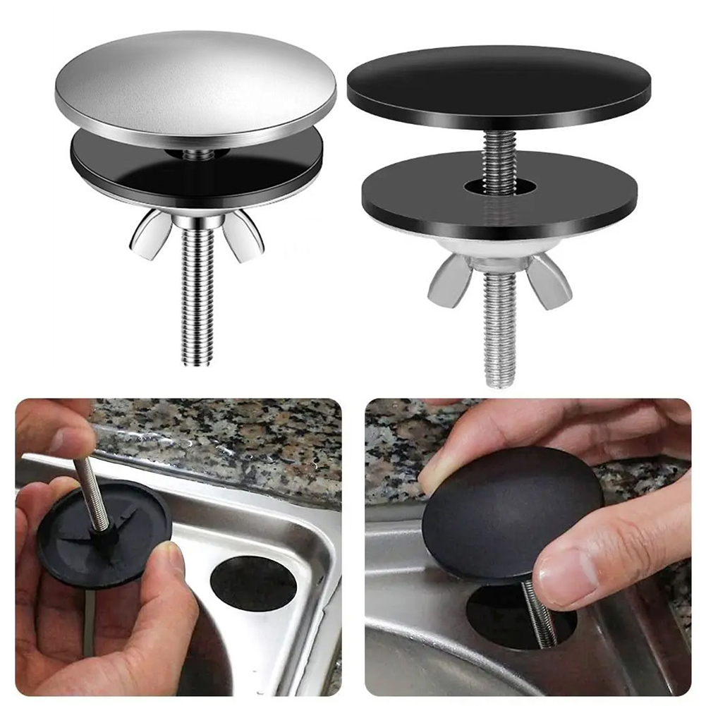 Kitchen Appliances And Utensils - Cache-trou de lavabo en acier inoxydable,