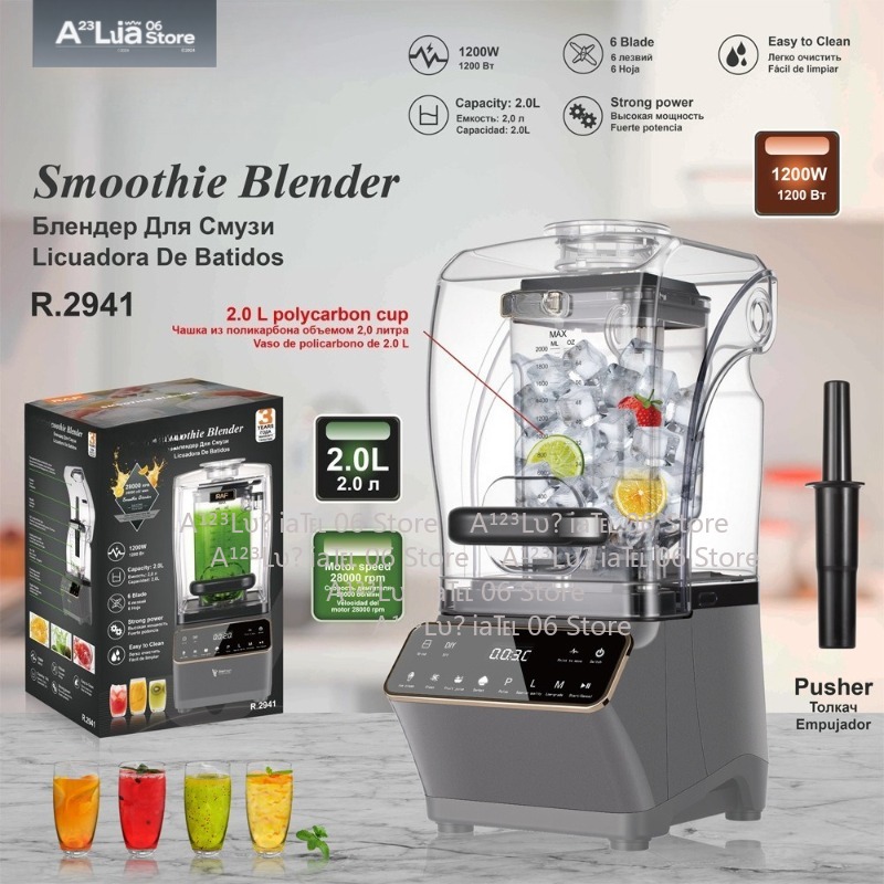 Blender High Power - Mixeur à smoothie haute puissance 1200W,