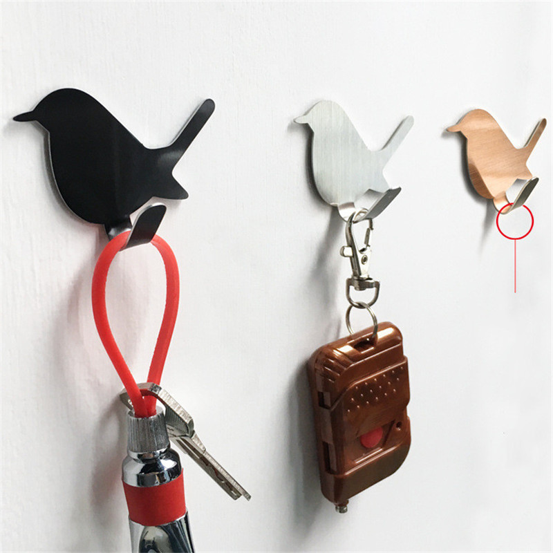 Kitchen Appliances Shelves - Crochets auto-adhésifs à motif d'oiseau, 2