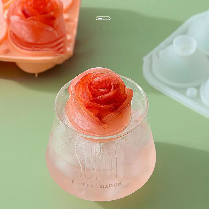 Moules à glace Rose 3D, 4 trou - Kitchen Appliances Shelves avis et prix