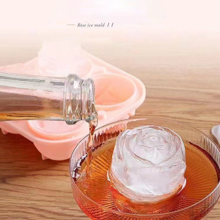 Moules à glace Rose 3D, 4 trou - Kitchen Appliances Shelves avis et prix