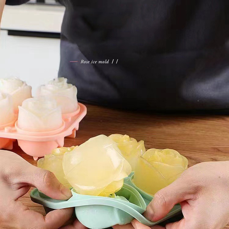 Moules à glace Rose 3D, 4 trou - Kitchen Appliances Shelves avis et prix