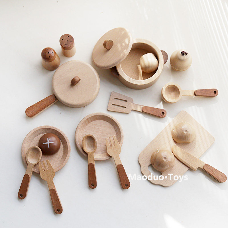 Jeu de cuisine en bois de hêtr - Kitchen Appliances And Utensils avis et prix