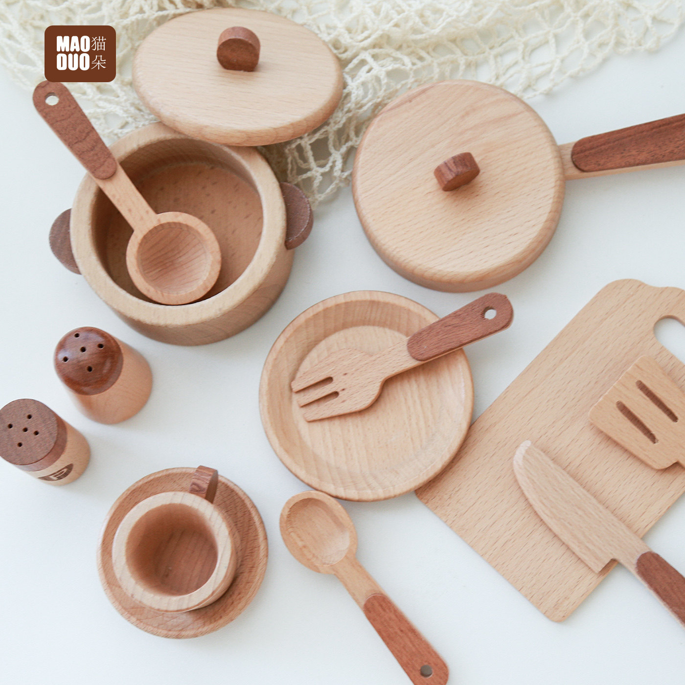 Jeu de cuisine en bois de hêtr - Kitchen Appliances And Utensils avis et prix